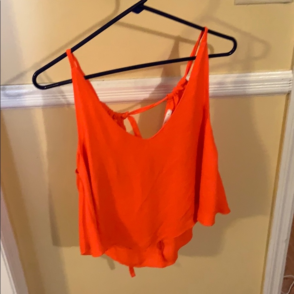 Hot pink chiffon top